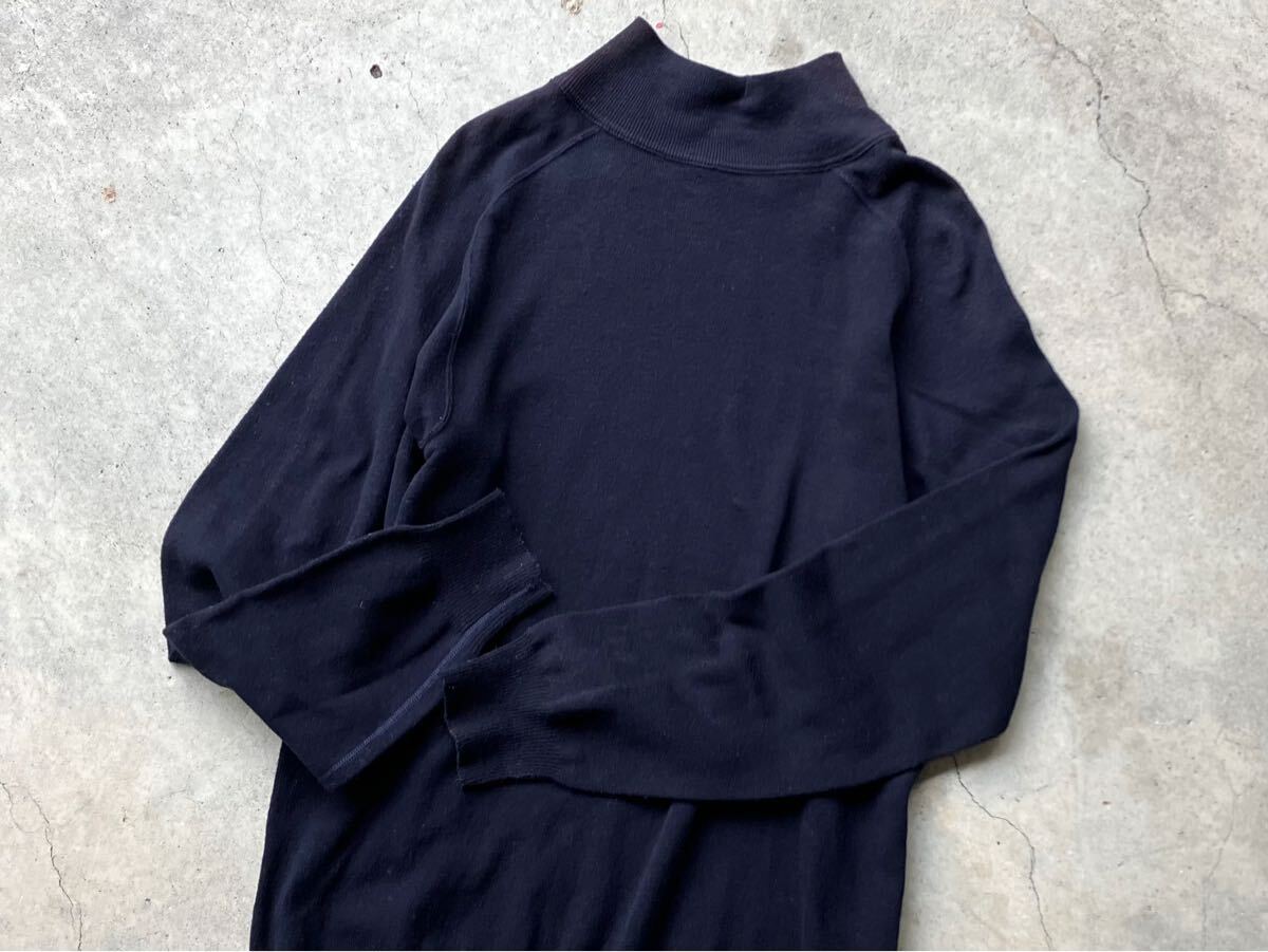 【美品】45R タートルネックニット コットン ゆったりシルエット 近年モデル PRODIGAL カシミヤ 100％ 畦編み タートルネック セーター