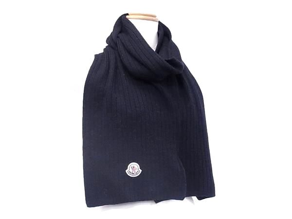 新品 未使用 MONCLER マフラー ネイビー 青 Yahoo!オークション -「モンクレール マフラー メンズ」(男性用