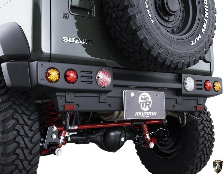 【M\'s】JB74W ジムニー シエラ AIMGAIN MUDRON ADVENTURE DEFENDER リヤバンパー タイプ1 + バンパーエクステンション エイムゲイン
