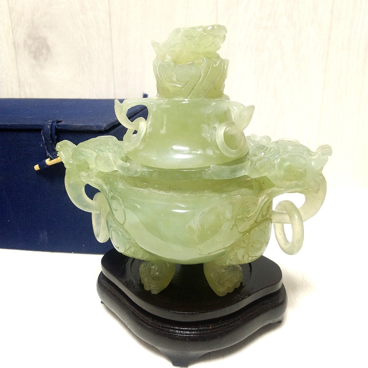 Yahoo!オークション -「翡翠 香炉」(彫刻、オブジェ) (美術品)の Yahoo!オークション -「翡翠 香炉」(彫刻、オブジェ) (美術品)の