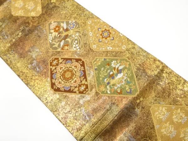 ys7258261; 宗sou 菱に鳳凰・鴛鴦・華紋織り出し袋帯【着】