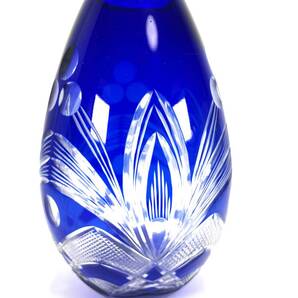 【送料無料・蔵出し品】江戸切子ガラス 花器 壺 置物 日本伝統工芸品 花入れ 花器