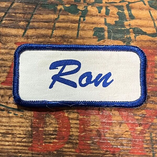【USA vintage】Name Tag Patch Ron ネームタグ ワッペン ロン アメリカ ビンテージ