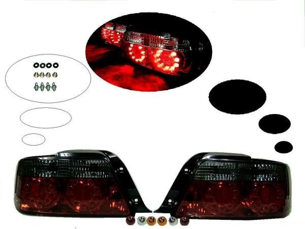 トヨタ チェイサー 100系 LED スモーク コンビテールランプ 左右 JZX100 前期 後期 テールライト リアテール ブラック レッド 送料無料