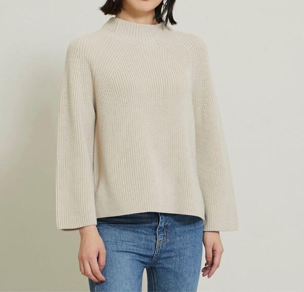 BATONER バトナー SIGNATURE BOTTLE NECK シグネチャーボトルネックニット 長袖 セーター ゆったり 上品 柔らか 上質ウール100%