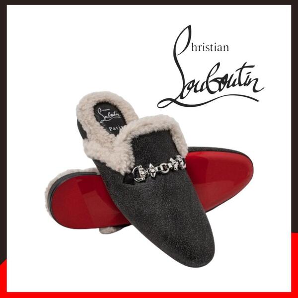 ○★新品 未使用 Christian Louboutin ウーリトスウィング ブラック 27.5cm相当(クリスチャンルブタン)○●