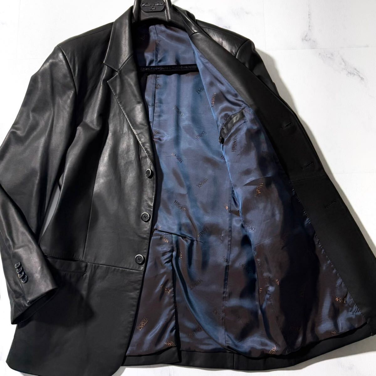 VERSACE COLLECTION レザー テーラードジャケット 牛革 VERSACE COLLECTION レザー テーラードジャケット 牛革 - メルカリ