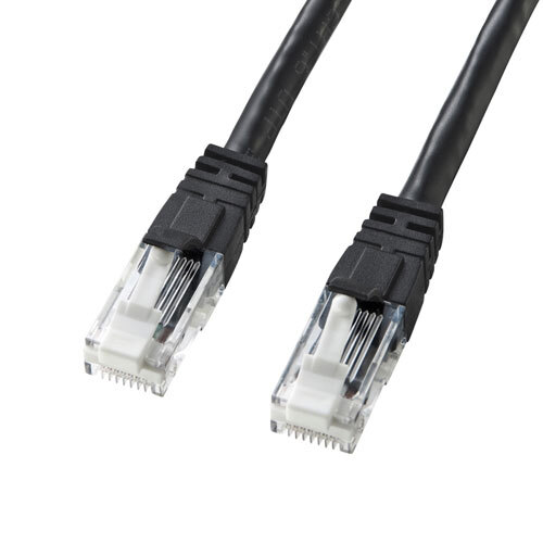 【5個セット】 サンワサプライ つめ折れ防止カテゴリ6LANケーブル 5m ブラック KB-T6TS-05BKNX5 /l