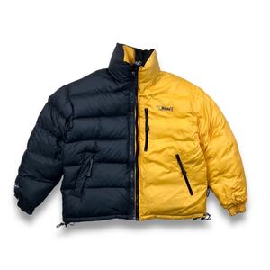 90s Bear USA ベアー ヴィンテージリバーシブルダウンジャケット パファー パフ オーバーサイズ ビッグサイズ ヌプシ ブラック イエロー 黒