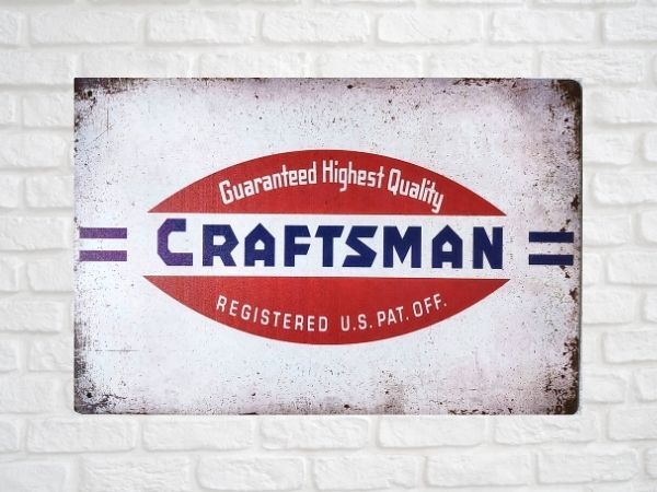 ブリキ看板 CRAFTSMAN 107 ツール 工具 DIY 車 メタルプレート インテリア ガレージ アメリカン雑貨 レトロ風 新品