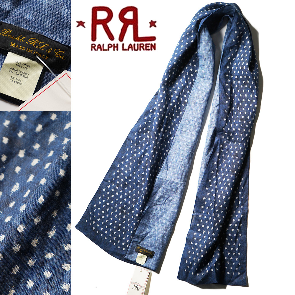 新品・未使用 RRL ドット柄 インディゴリネンシャツ sizeS 新品・未使用 RRL ドット柄 インディゴリネンシャツ sizeS