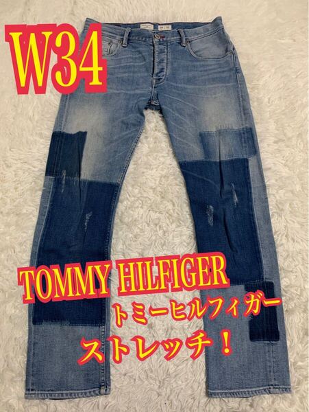 TOMMY HILFIGER トミーヒルフィガー デニムパンツ ジーンズ ストレッチ ストレイト W34