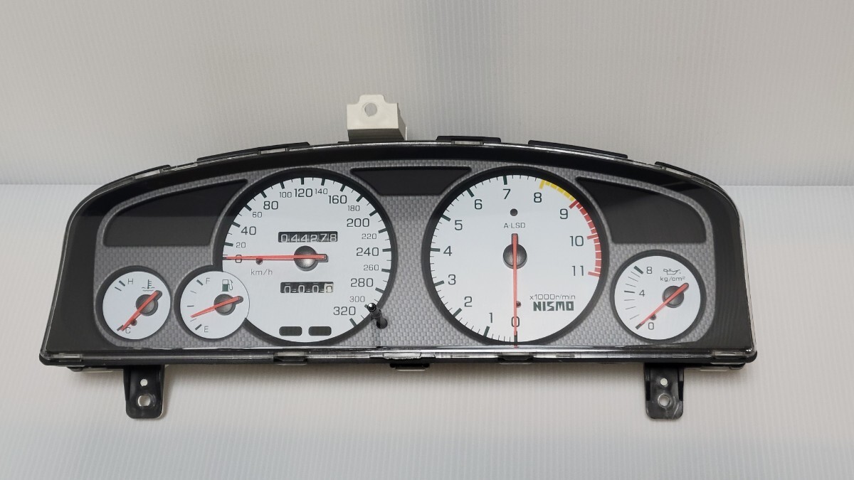 JDM NISSAN BCNR33 SKYLINE GT-R Nismo 320km speedometer WHITE