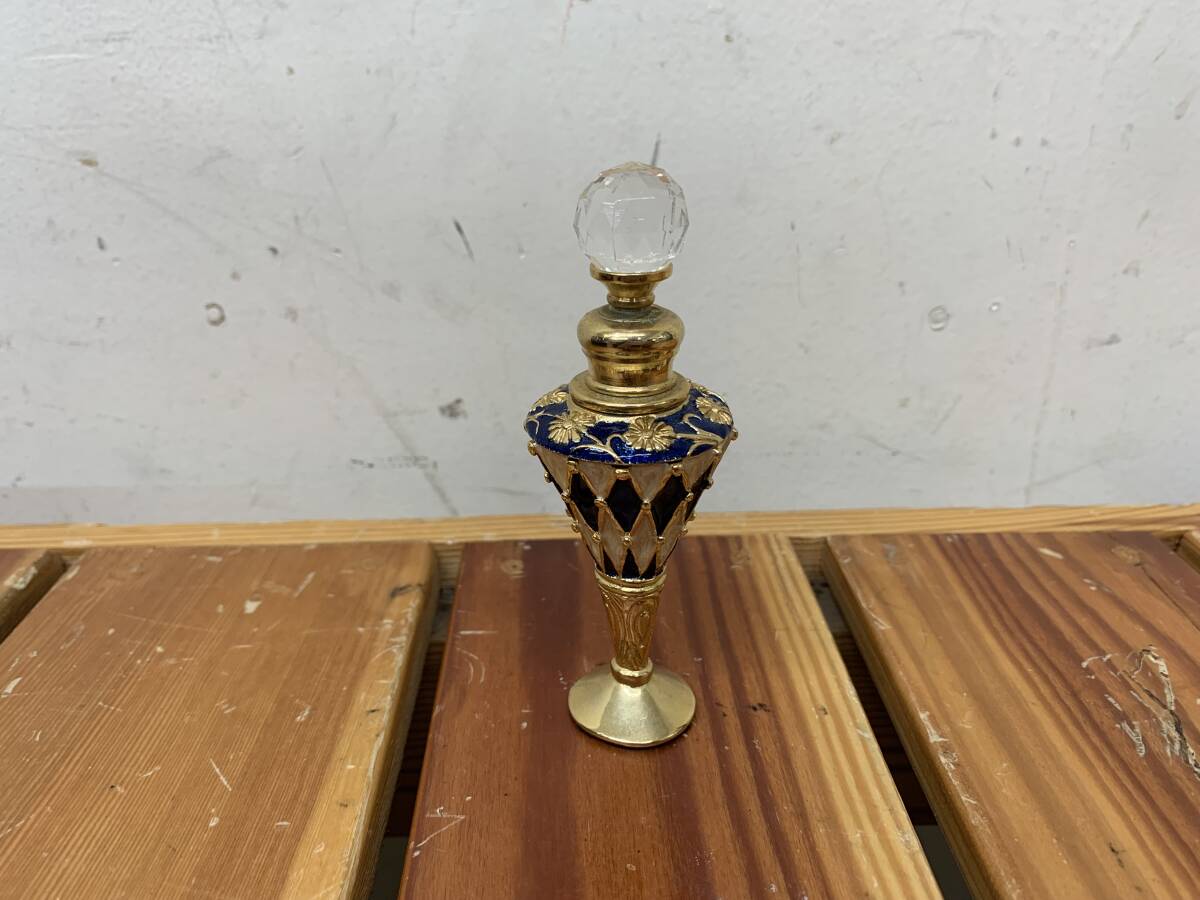 美品　イタリア　ムラーノガラス　パフュームガラス　2点 イタリアン ムラーノガラス ミラー （ブルー） イタリア