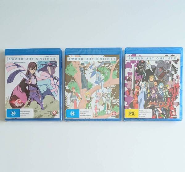 ■新品■ 豪州版 ソードアート・オンラインII パート2+3+4 (8~24話) アニメ Blu-ray (※リージョンB要確認) ブルーレイ 輸入版 海外版