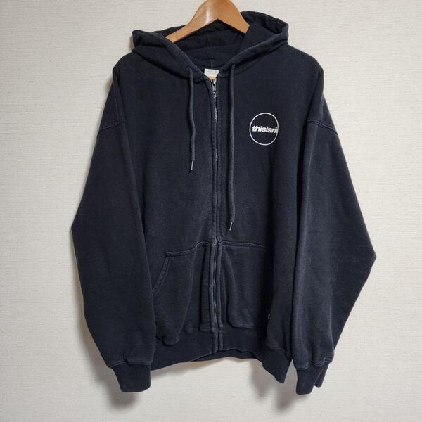 ディスイズネバーザット thisisneverthat ジップパーカー 黒 XL