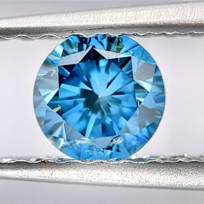 天然ダイヤモンド ☆ 0.529ct ☆ SI‐2 ☆ FANCY DEEP GREEN BLUE ( Treatad ) ☆ 中宝ソーティングカード付き