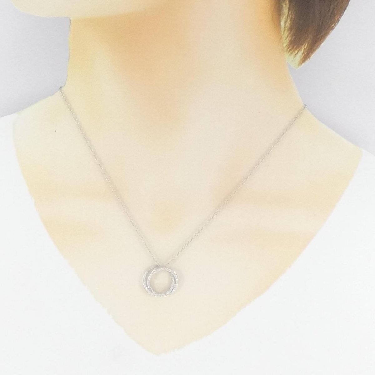 K18WG/750WG ダイヤモンド ネックレス 0.30CT K18WG/750WG ダイヤモンド ネックレス 0.30CT