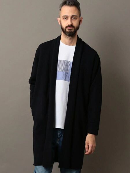 BEAUTY&YOUTH UNITED ARROWSBY ウール ボイル ガウン ブラック ロングカーディガン 美品 定価18700円