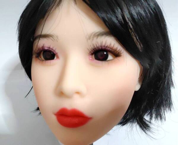 リアルドール 大きめヘッド リアルメイク仕様 カスタムドール リアルドールヘッド ウイッグ付 マネキン ヘッド ドール 送料無料