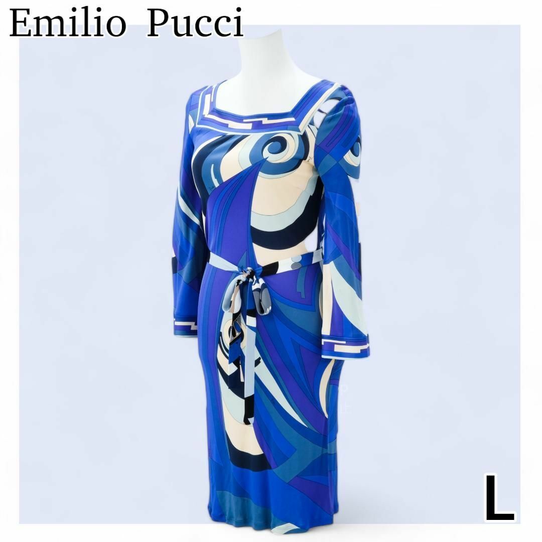 エミリオプッチ EMILIO PUCCI プッチ柄 ノースリーブワンピース