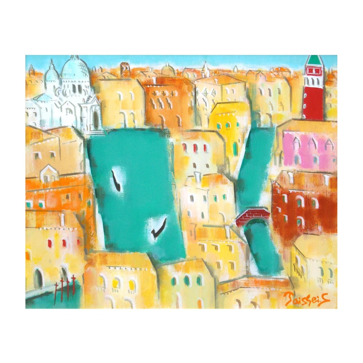 2025年最新】Yahoo!オークション -絵画 油絵 運河(油彩)の中古品
