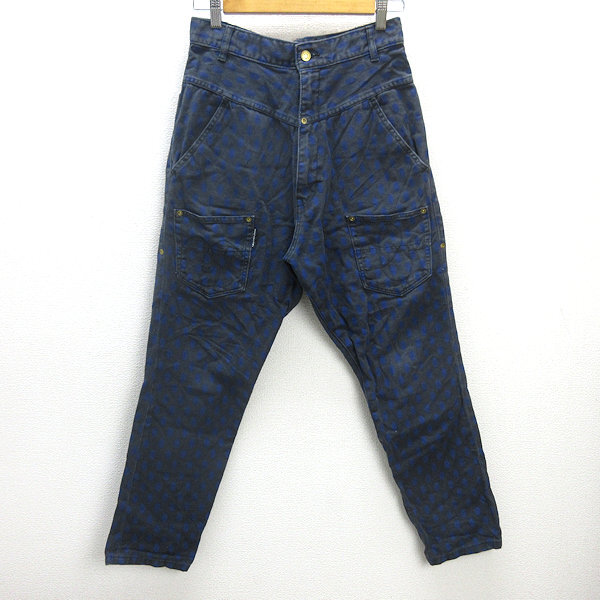 メルシーボークー mercibeaucoup サルエルパンツ デニム 0 青