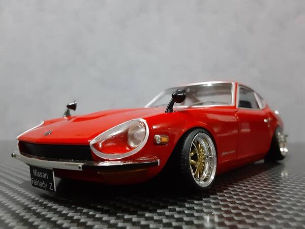 送料無料 アシェット Hachette 1/24 国産名車 コレクション 日産 Nissan Fairlady Z 240Z 赤 カスタム改 シャコタン
