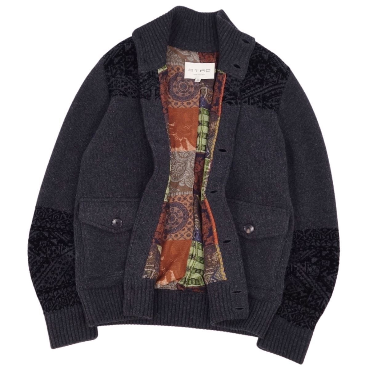 ETRO カーディガン イタリア製 Mサイズ 1M022 メンズ超美品 ETRO カーディガン イタリア製 Mサイズ 1M022 メンズ超美品 MENS