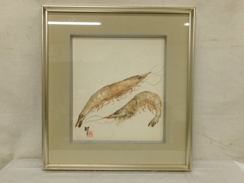 錆を使用したエビの油絵珍しい絵画最大5000円値引きします(説明欄必読)｜絵画