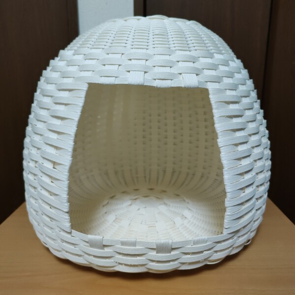 猫ちぐら ハンドメイド クラフトバンド 白