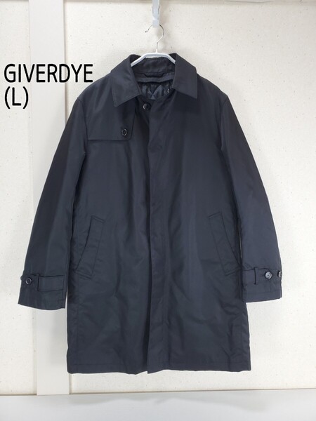 美品◆GIVERDYE BEST SELECTION ジバルディ × MOON(ライナー付) ナイロンコート メンズ(Lサイズ)黒 ブラック
