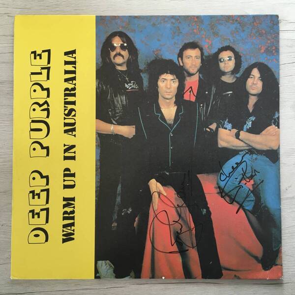 AUTOGRAPHED DEEP PURPLE WARM UP IN AUSTRALIA サインGILLAN GLOVER