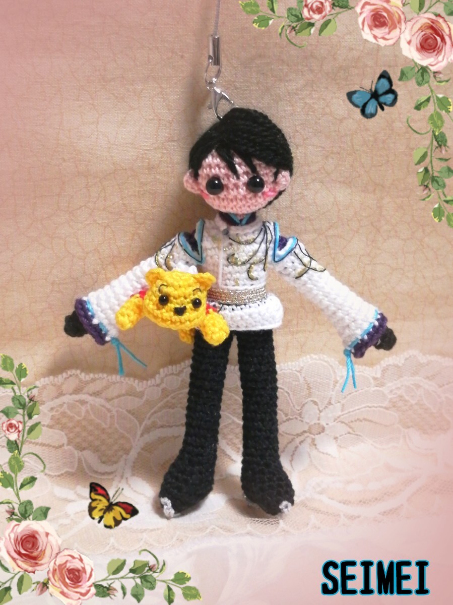 ✿✿フィギュアスケートの男の子、ハンドメイドあみぐるみ