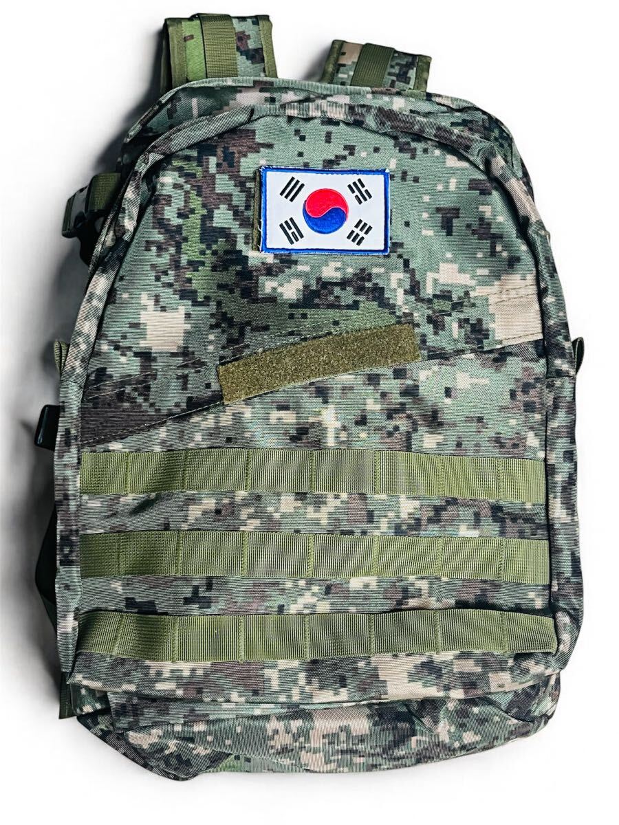 20-60代 人気ファッションブランド 外出用 美品】韓国軍 リュックサック 官給品 デジタル迷彩 中型 個人装備