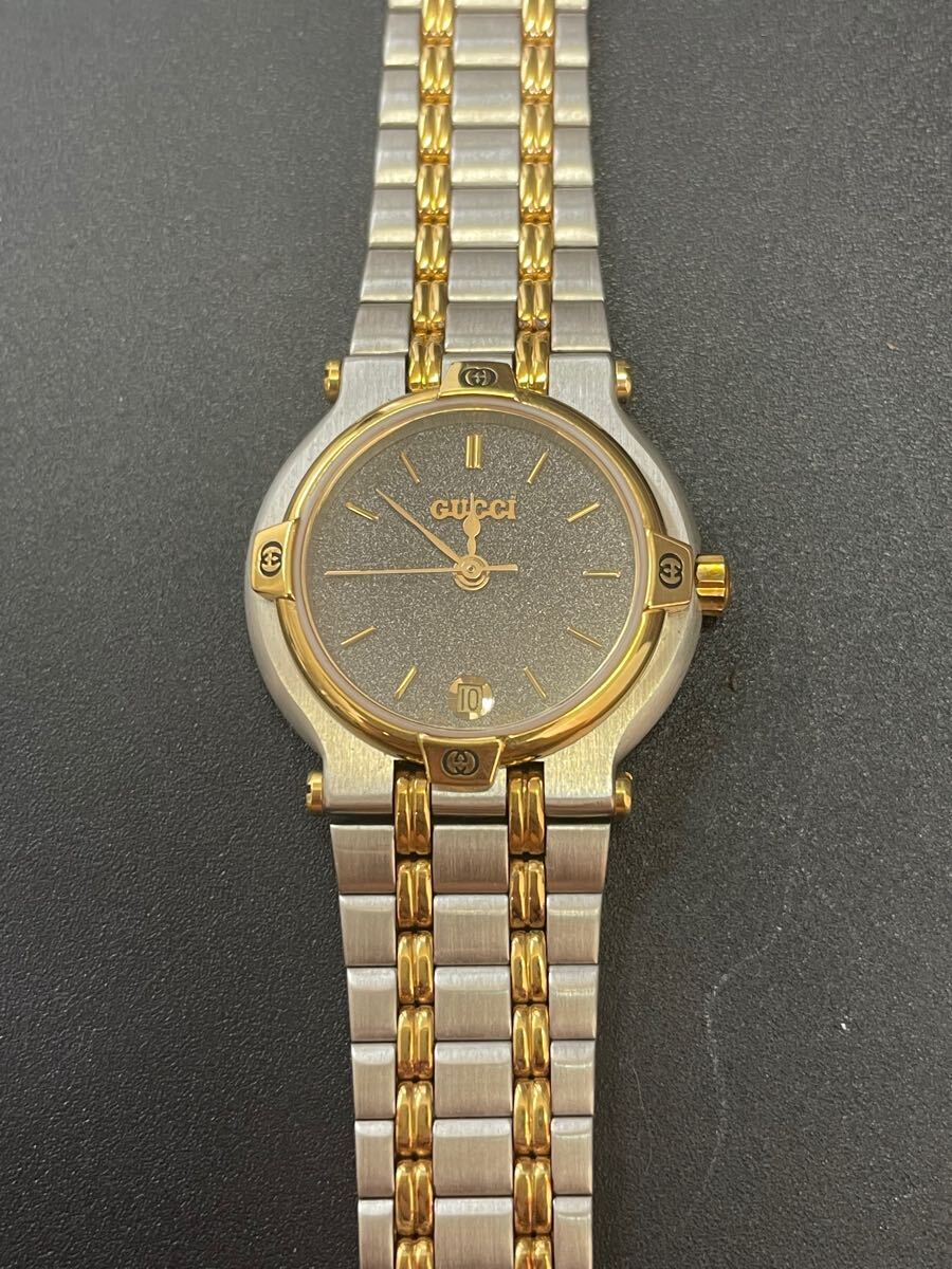 211-4 綺麗 GUCCI グッチ 9000L 腕時計 稼働 ゴールド色 - メルカリ