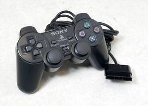 ▲(R701-E29) 現状品 PlayStation2 PS2 アナログコントローラー SCPH-10010 ブラック DUALSHOCK2