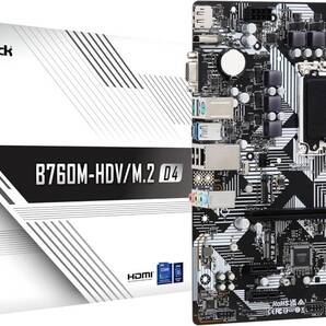 ASRock マザーボード B760M-HDV/M.2 D4 Intel 第12・13世代 CPU ( LGA1700 )対応 B760チップセット DDR4 Micro ATX 【国内正規代理店品】