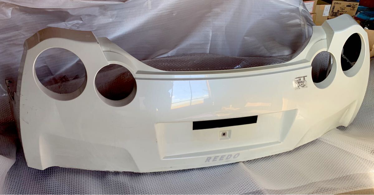 日産 GTR CBA-R35 純正リアバンパー QX1 ホワイトパール 中古 H26年 2014 ダメージあり