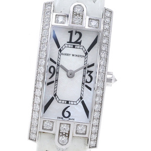 Harry Winston HARRY WINSTON AVCQHM16ave новый C Mini K18WG бриллиантовая оправа кварц женский _862258