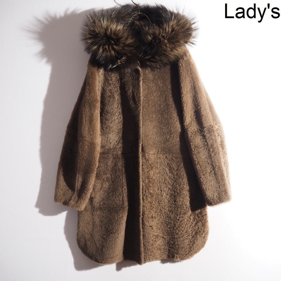未使用】YVES SALOMON RABBIT FUR HOOD SCARF BLACK / イヴ