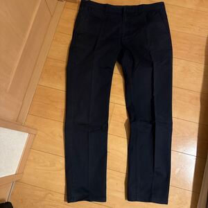 ZARA MAN EUR44/USA 34/MEX34 BASIC COLLECTION MADEINTUI KEY 黒 コットン パンツ ザラ