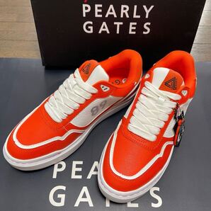 送料無料PEARLY GATESパーリーゲイツF.Cスパイクレスシューズ上質合皮グリップ力Cushioning新キャラBALLくんチャーム(大特価希少25.0)新品