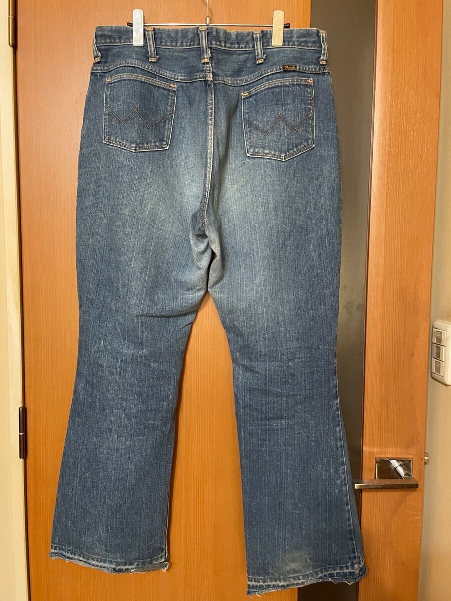 希少 70s『Wrangler』VINTAGEフレアデニムパンツ ラングラー ヴィンテージ ビンテージ 古着 USA製 アメリカ製 70年代 W36 ジーンズ デニム 希少 70s『Wrangler』VINTAGEフレアデニムパンツ ラングラー ヴィンテージ ビンテージ 古着 USA製 アメリカ製 70年代 W36 ジーンズ デニム