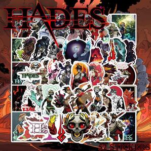HADES ステッカー 52枚セット PVC 防水 シール ハーデス ハデス オリュンポスの神々 ゼウス アテナ RPG ゲーム ギリシア神話