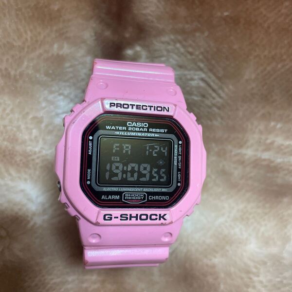 送料無料 DW-5600LR 2010 ラバコレ ピンク 反転液晶 カシオ Gショック CASIO