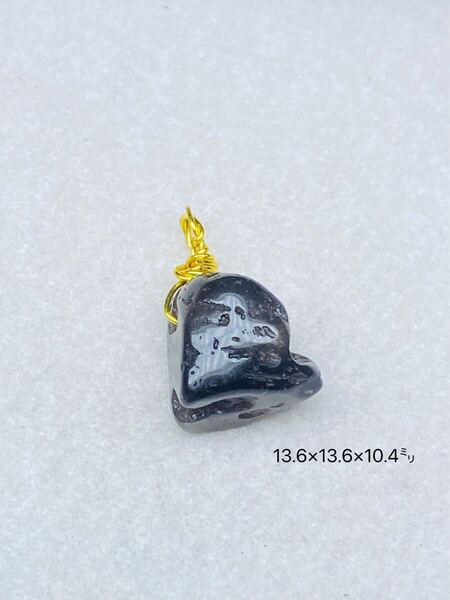 チンターマニストーン ペンダント 13.6㍉ 隕石 天然ガラス 隕石産物 チンターマニストーン