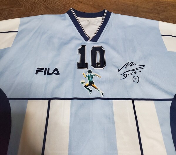 値下交渉 2001年 マラドーナ Testimonial Match FILA OPEN SPORTS official Jesey 検/DIEGO MARADONA ARGENTINA 引退試合 アルゼンチン代表