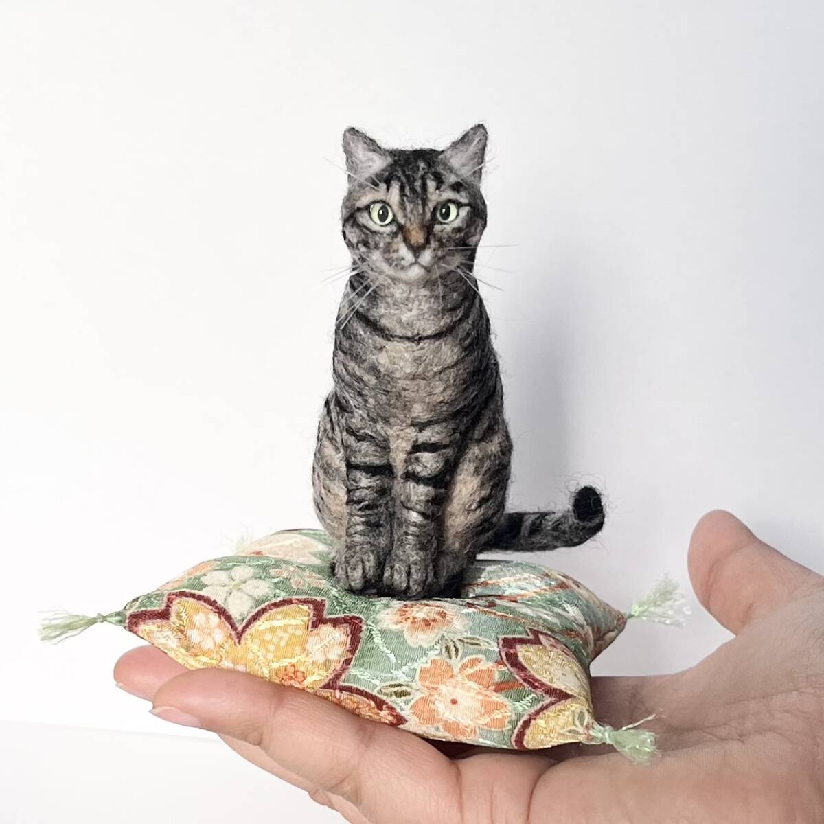 Yahoo!オークション -「羊毛フェルト 猫 キジトラ」(羊毛 Yahoo!オークション -「羊毛フェルト 猫 キジトラ」(羊毛