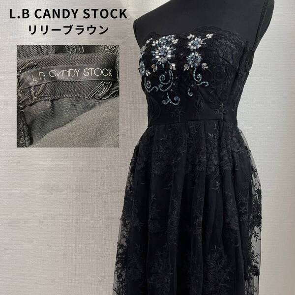 L.B CANDY STOCK リリーブラウン ドレス 刺繍 ノースリーブ